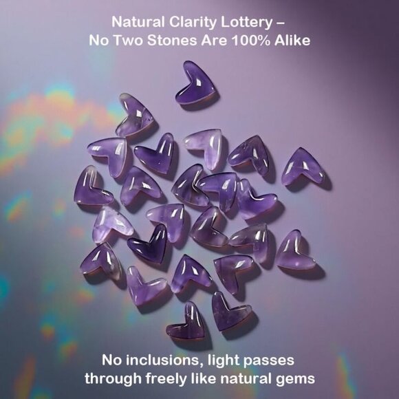 Natural Stone Moissanite Heart Teardrop Irregular Necklace for Women Rose Quartz - Picture 4 of 8